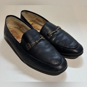 Sam Edelman Loraine leather loafers Black shoes pumps 7.5 woman’s horsebit